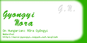 gyongyi mora business card