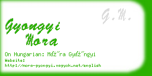 gyongyi mora business card